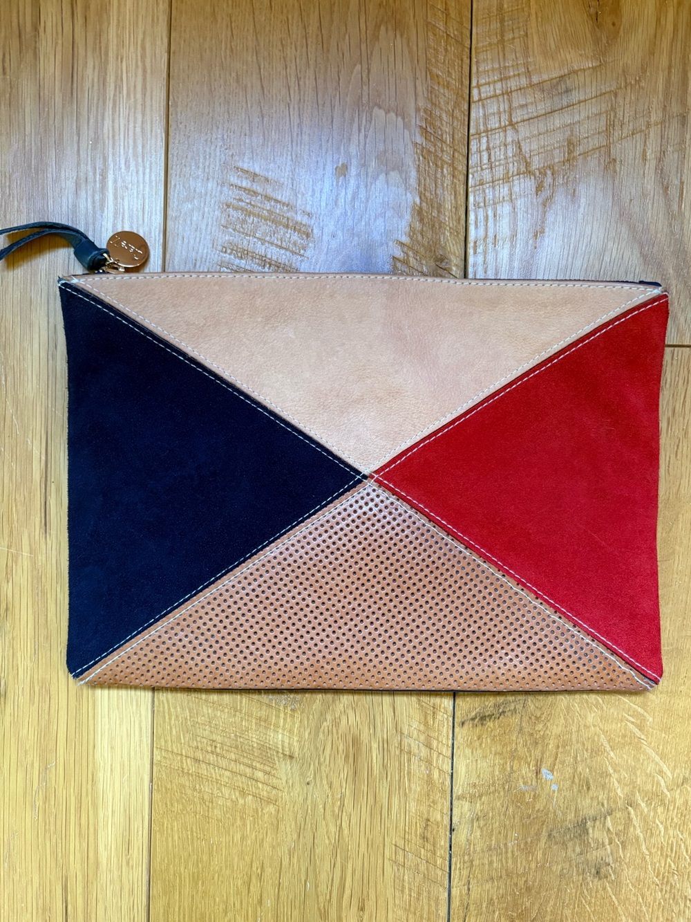 Like New! Clare V. Patchwork Flat Clutch